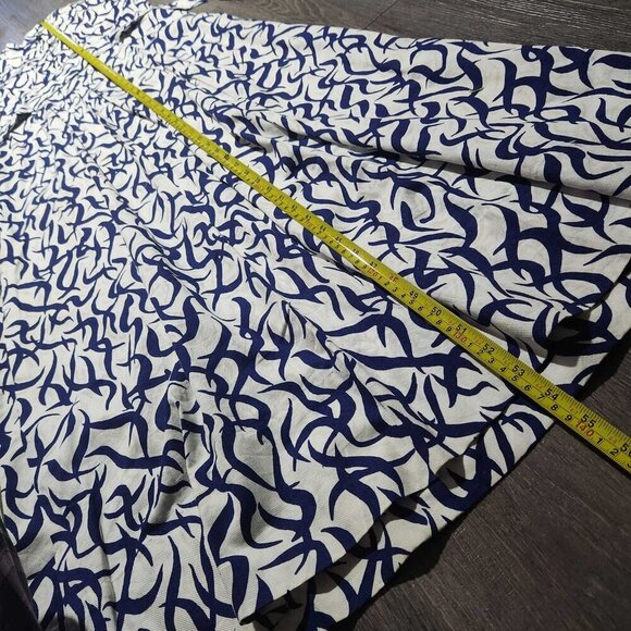 Vintage 60s navy blue and white empire waist babydoll maxi column dress - Picture 12 of 15